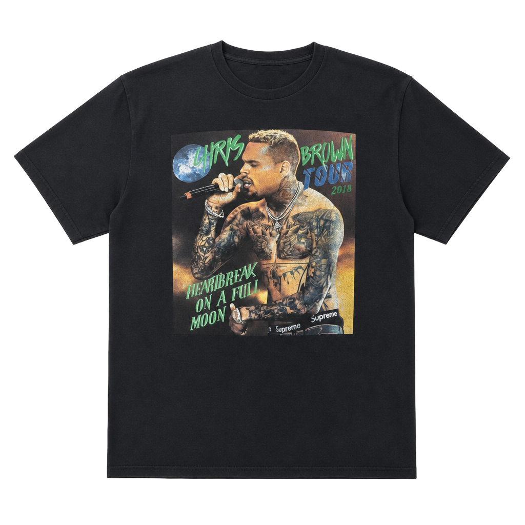 Chris Brown 2018 Heartbreak On A Full Moon Tour T-Shirt 1