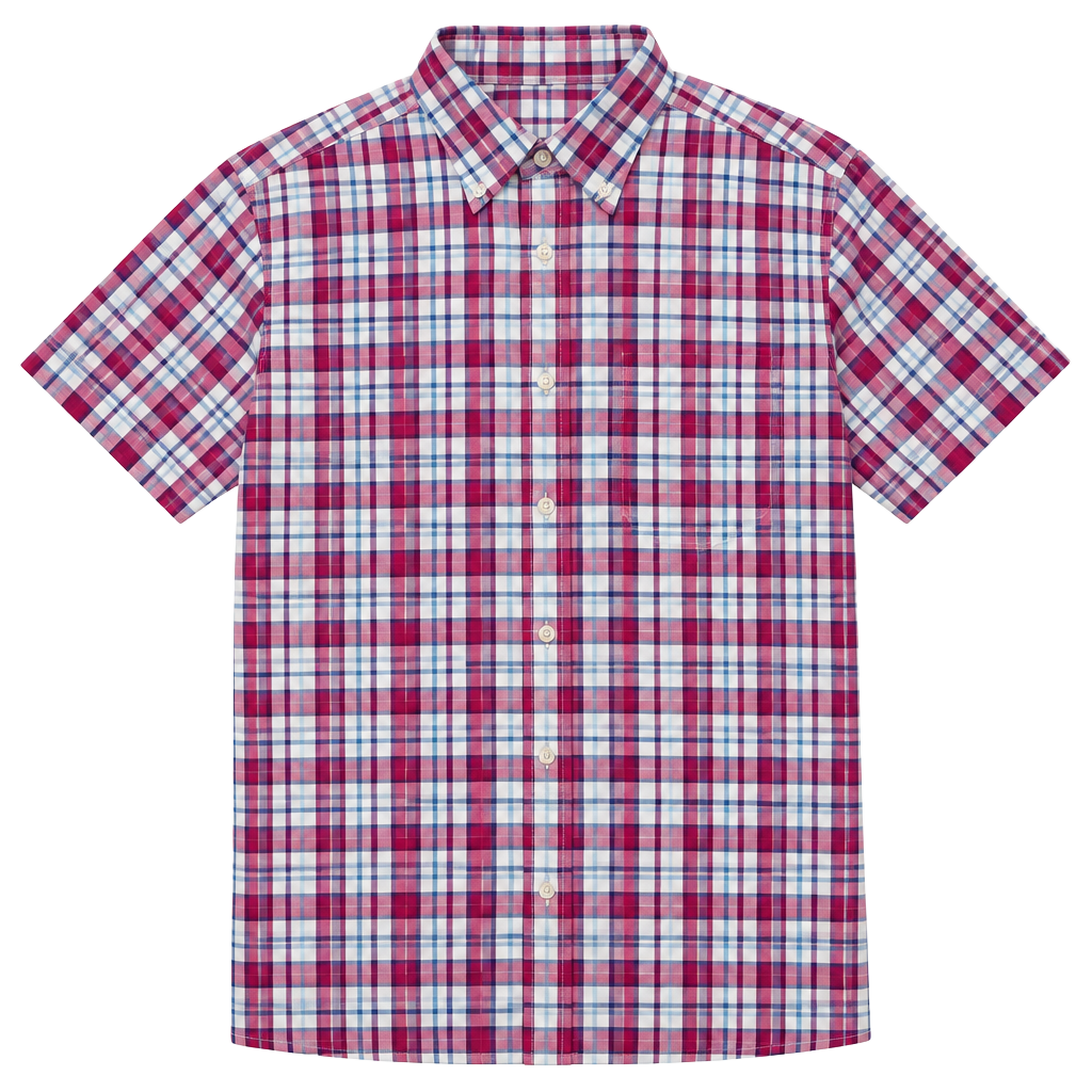 Cremieux Classics Short Sleeve Plaid Cotton Button Down Shirt L 1