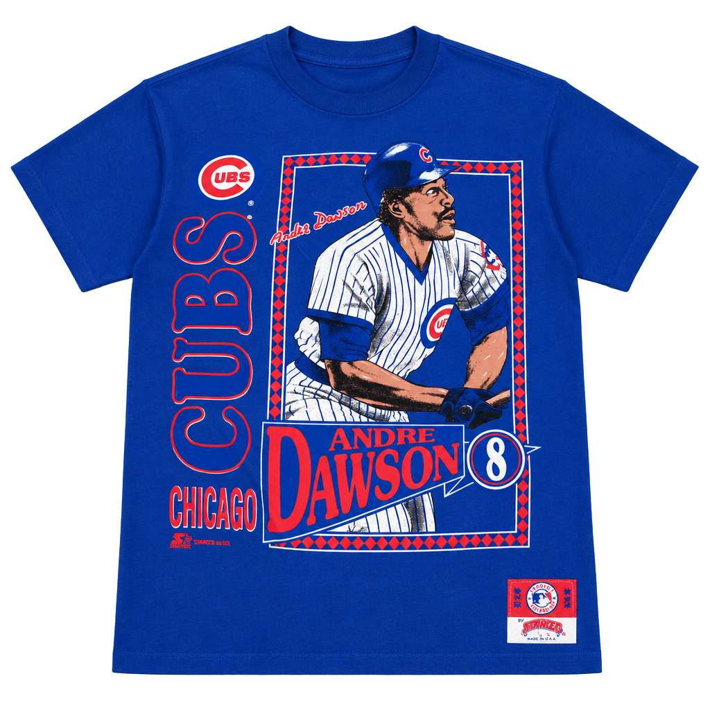 Nutmeg Mills Chicago Cubs Andre Dawson #8 T-Shirt Size M Blue Vintage 1