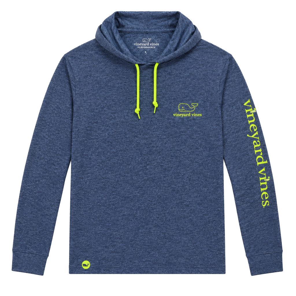 Vineyard Vines Performance Hoodie Size S Blue Lightweight Pullover 1