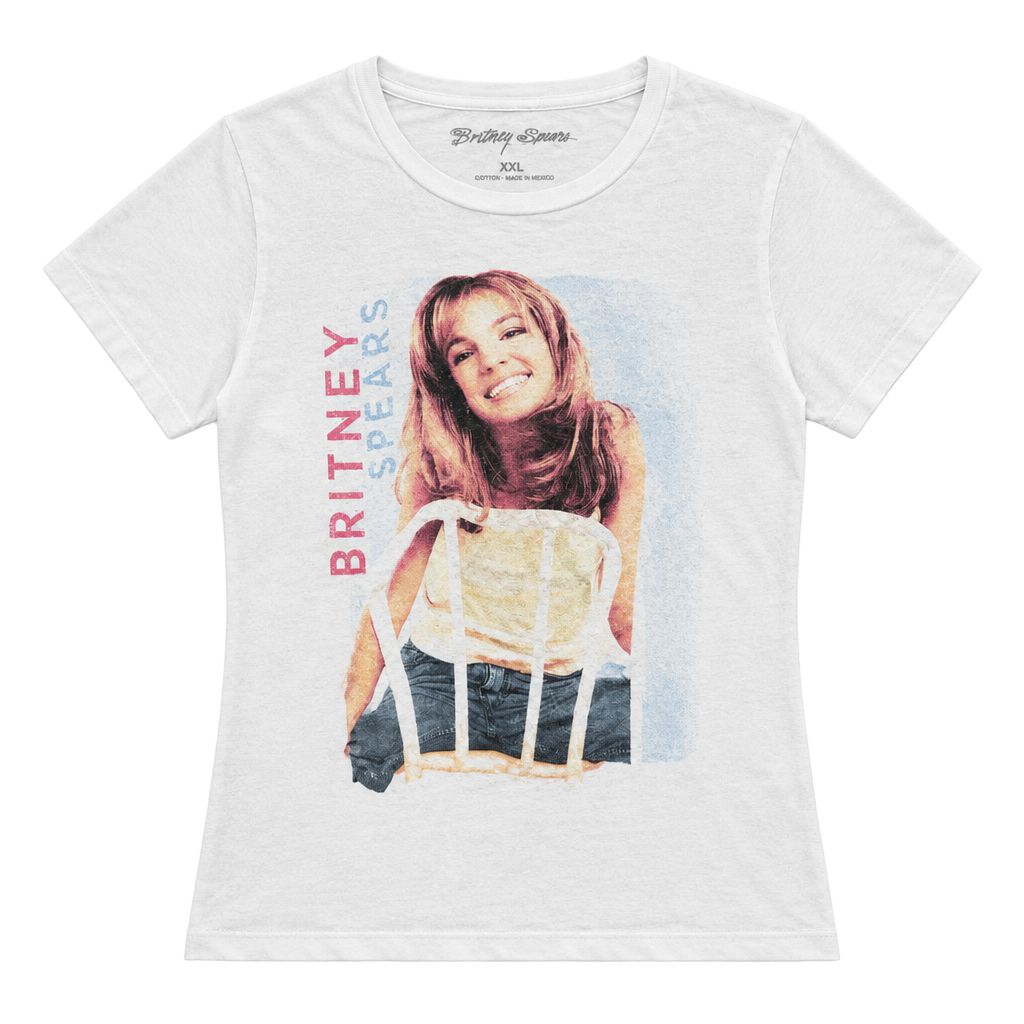 Britney Spears Graphic T-Shirt Size XXL White Retro Pop Music Merch 1