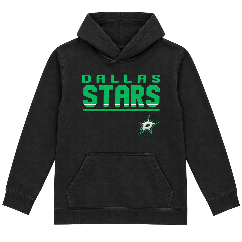 NHL Dallas Stars Youth Hoodie Black Pullover Sweatshirt 1
