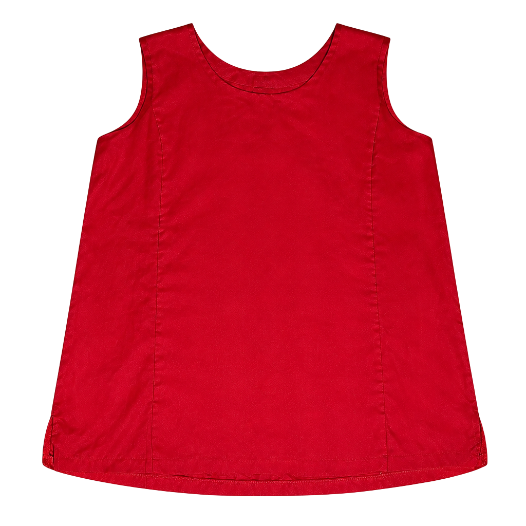 Salon Studio Red Satin Sleeveless Scoop Neck Tank Top Shell 1
