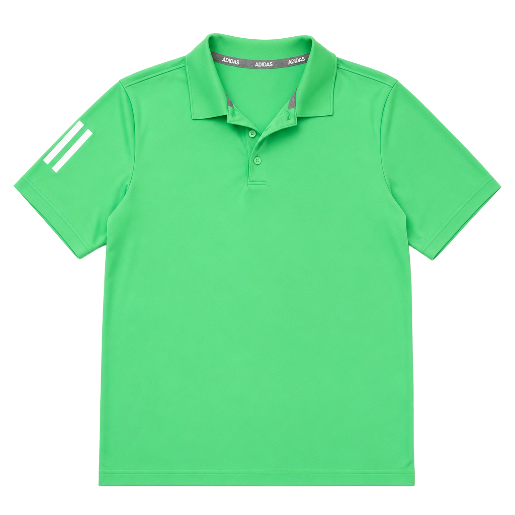 adidas Boys Club 3-Stripe Tennis Polo Shirt Scream Green 1