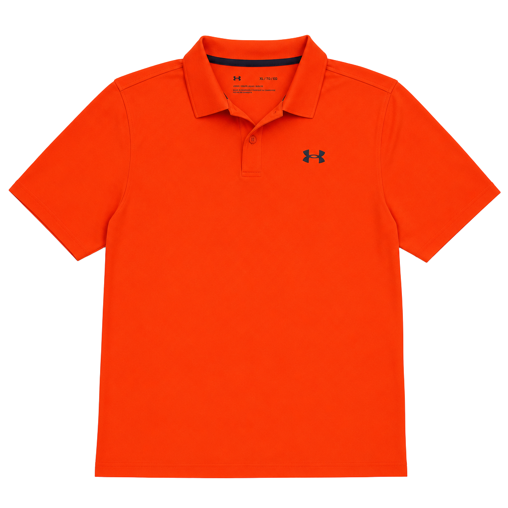 Under Armour Boys UA Performance Polo Shirt Orange Size YLG 1