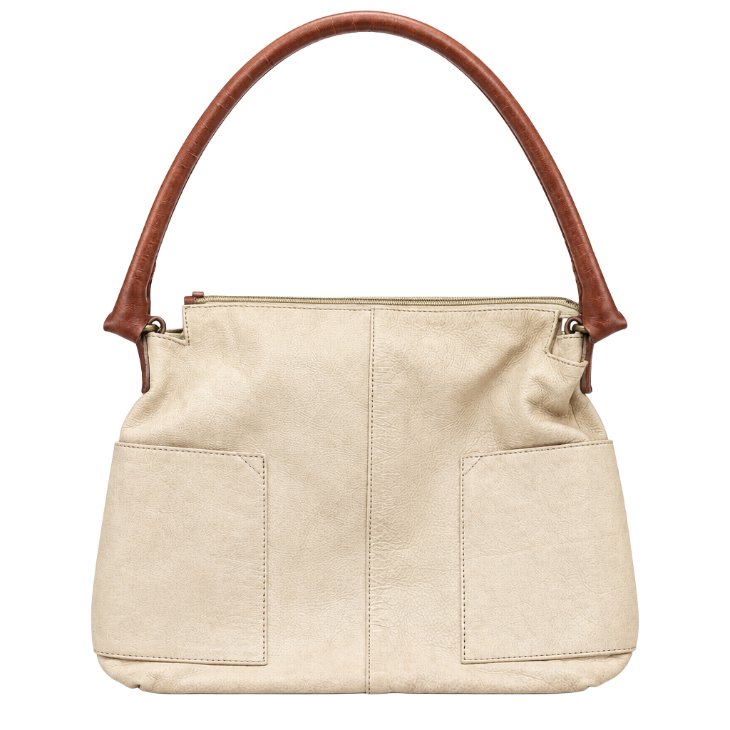 “As Is” Sundance Leather Simplicity Hobo Shoulder Bag Tan Brown 1