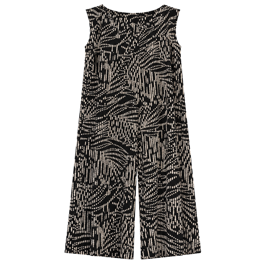 Chico's Travelers Pants Size 3 Black White Printed Wide Leg 1