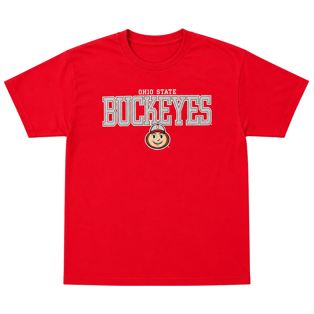Hanes Ohio State Buckeyes Red Graphic T-Shirt Medium 1