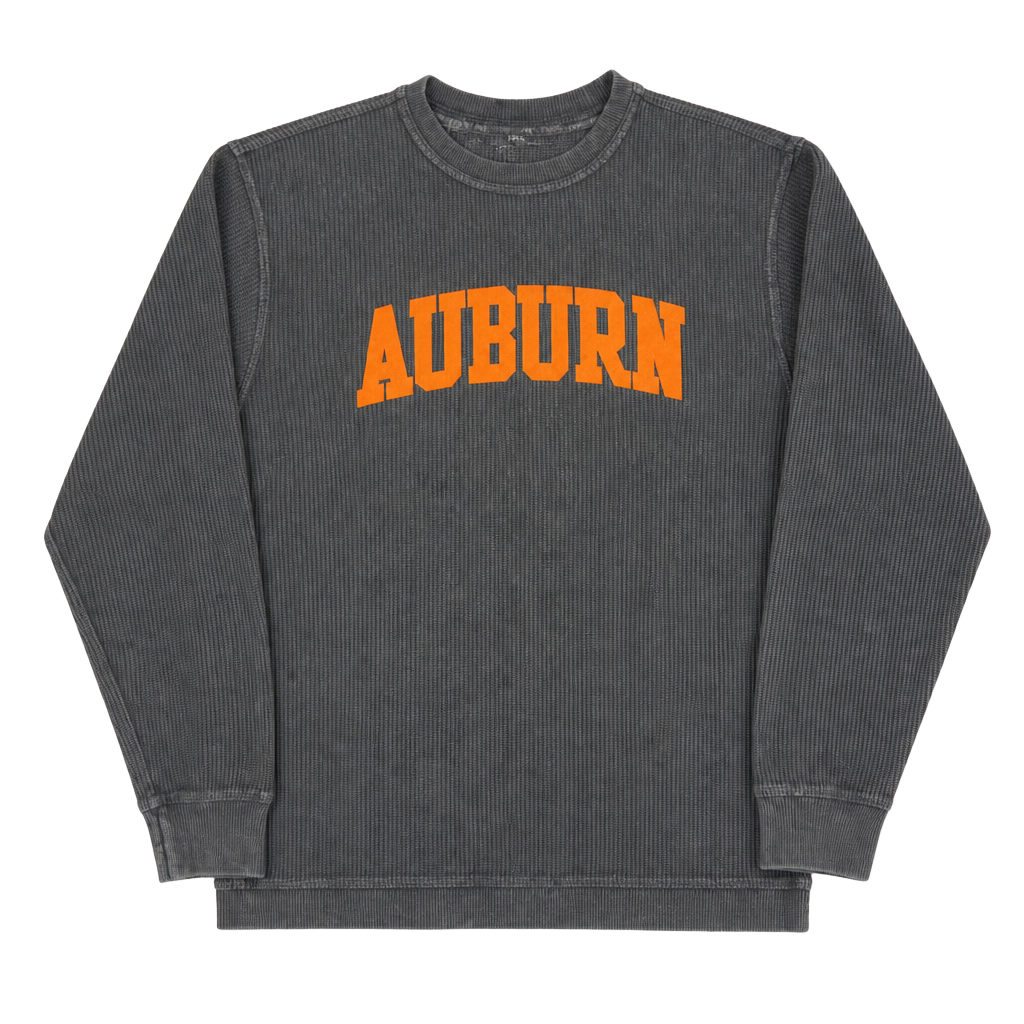 Pressbox Auburn Tigers Comfy Cord Vintage Wash Basic Arch Pullover Sweatshirt 1