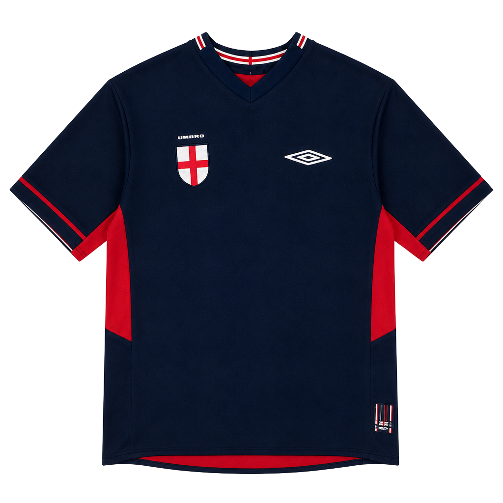 Vintage 2002 2004 England Umbro Reversible Away Football Shirt 1