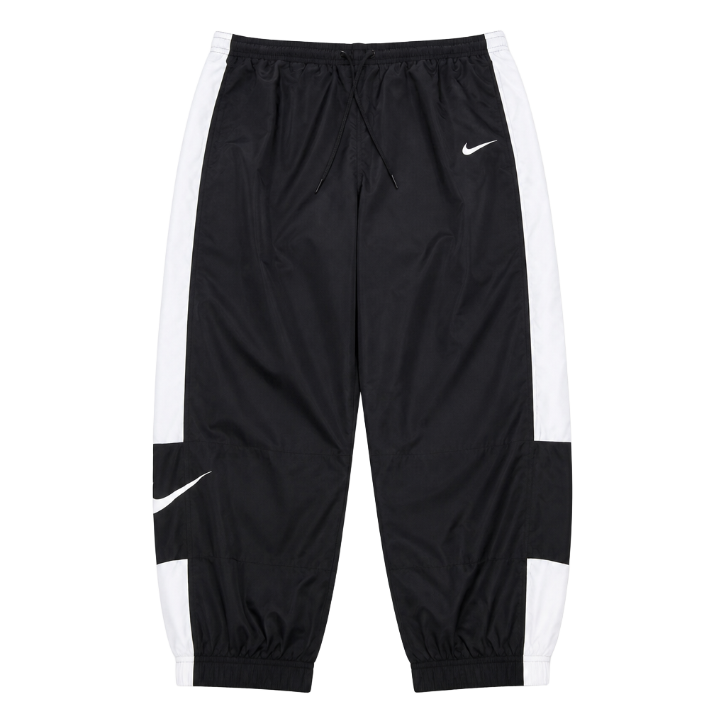 Nike Black and White Nylon Track Pants Lined Size XL 1