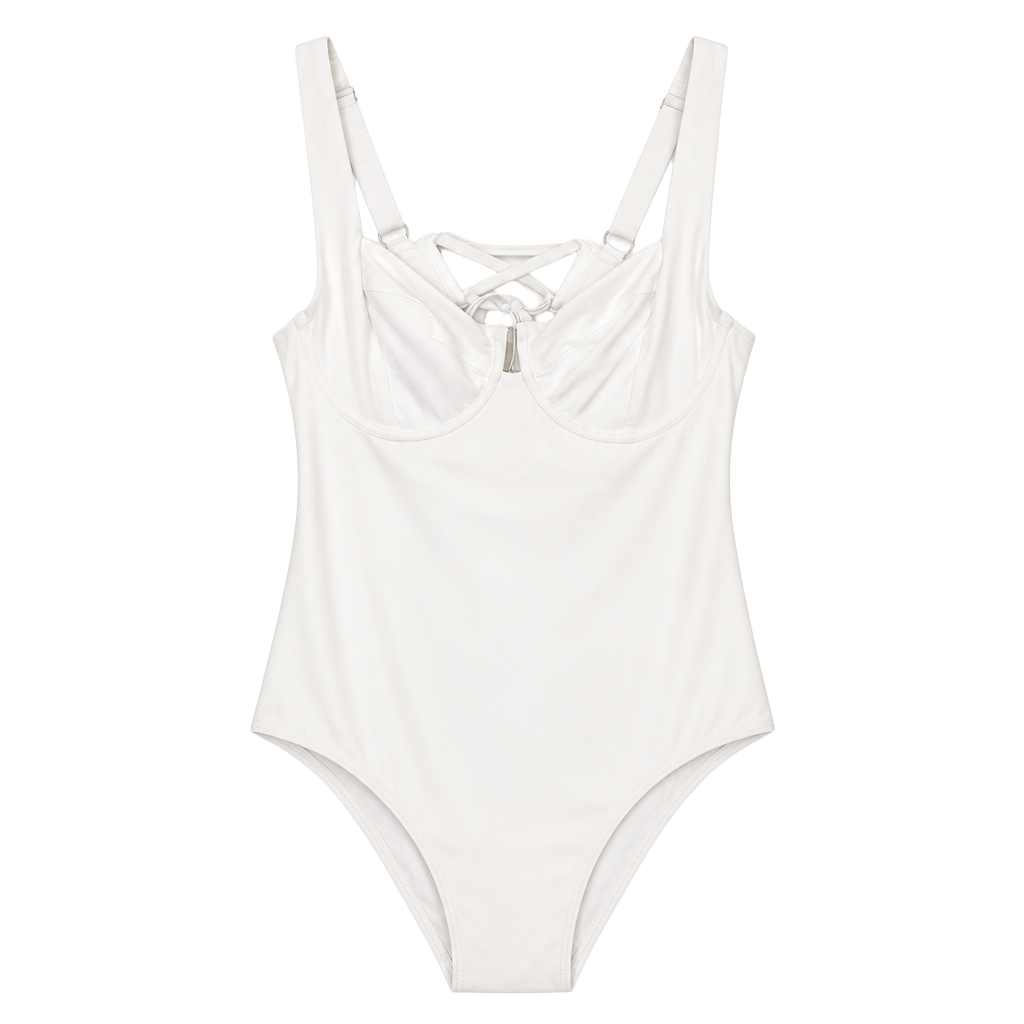 Victoria's Secret Swim Laced Back Underwire One-Piece Swimsuit 1