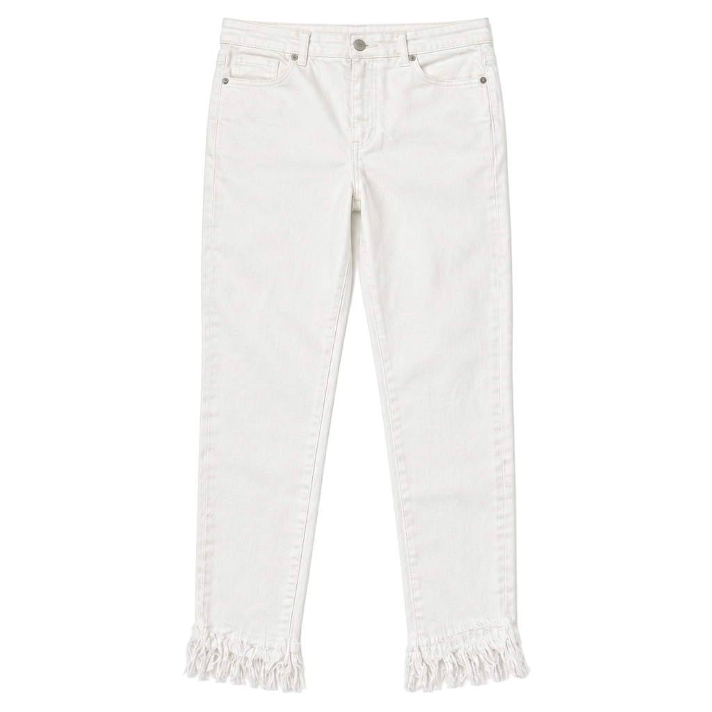 Sofia Jeans by Sofia Vergara Rosa Curvy Ankle Size 18 White Fringe Hem 1