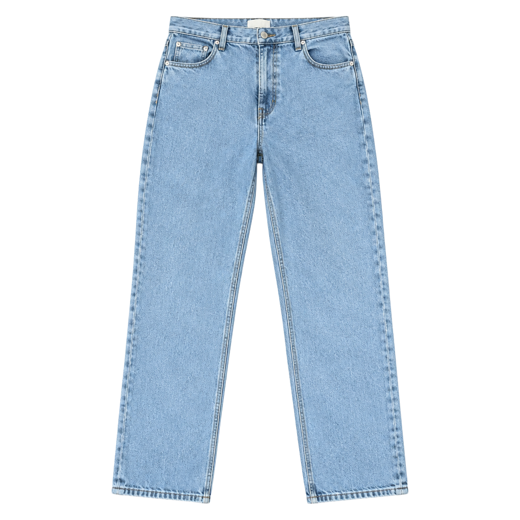 H&M Straight Leg Jeans Size US 14 Light Wash Denim 1