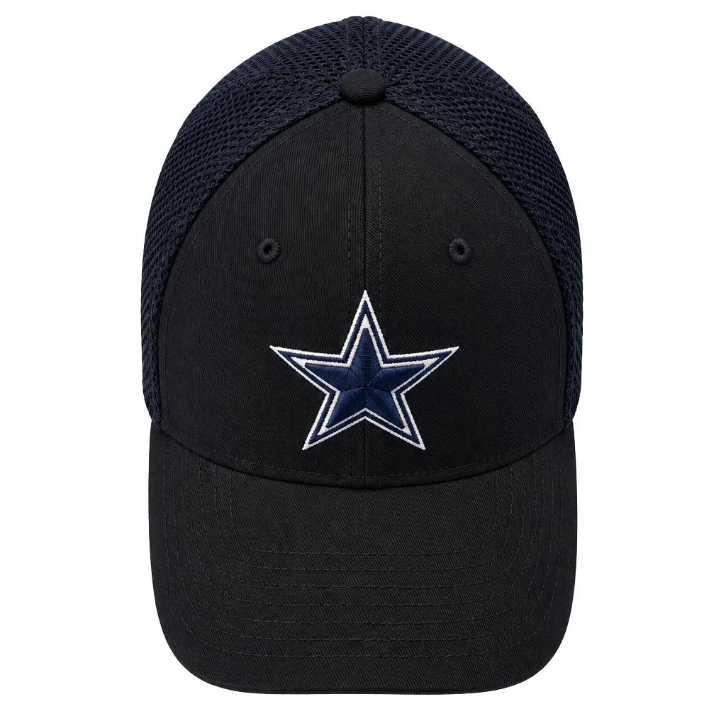 New Era Dallas Cowboys Hat Size L/XL Black Trucker Cap 1