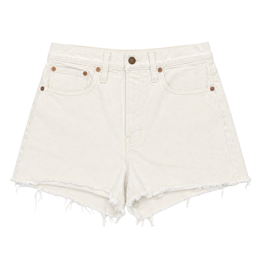 Madewell Denim Shorts White Raw Hem size 27 1
