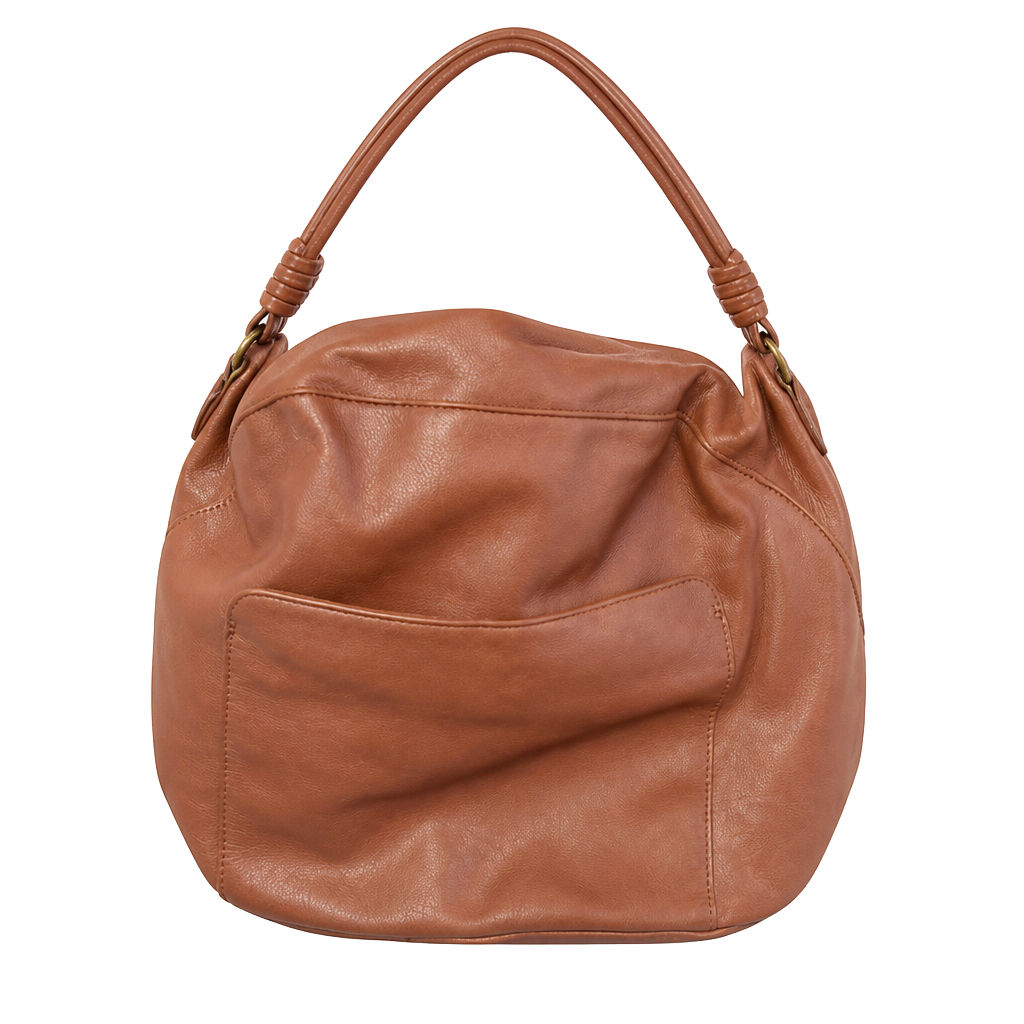 Universal Thread Brown Faux Leather Slouchy Hobo Shoulder Bag 1
