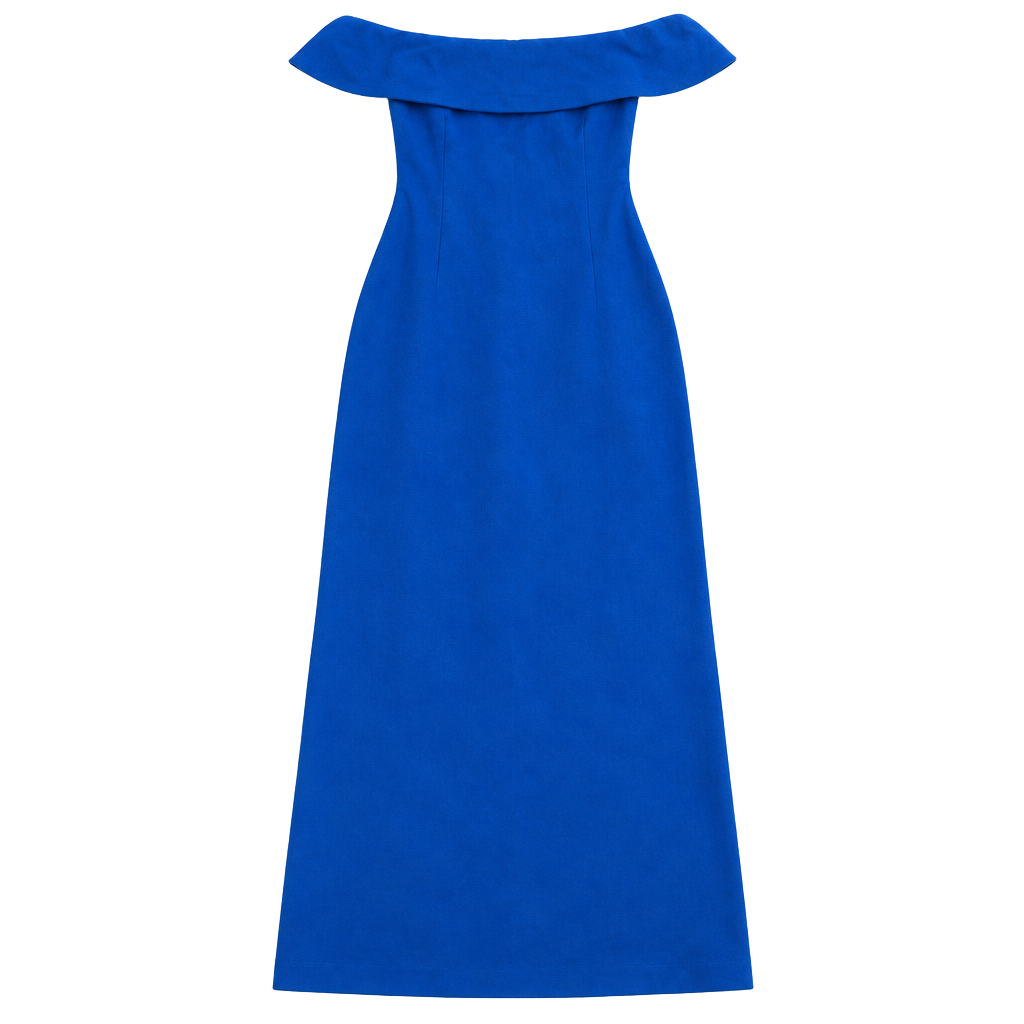 Babaton Off The Shoulder Midi Dress Size 2 Blue 1