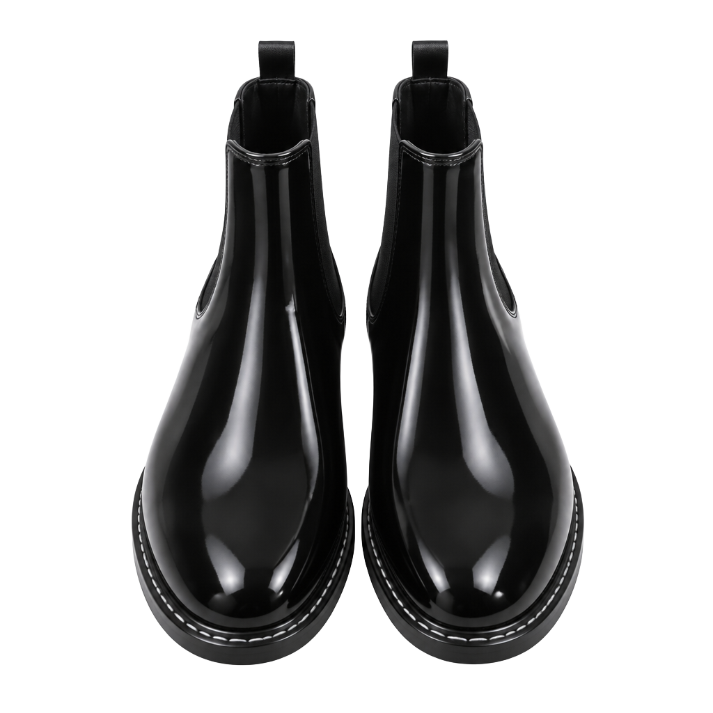 Cougar Kensington Chelsea Rain Boots Size 8 Black Glossy 1