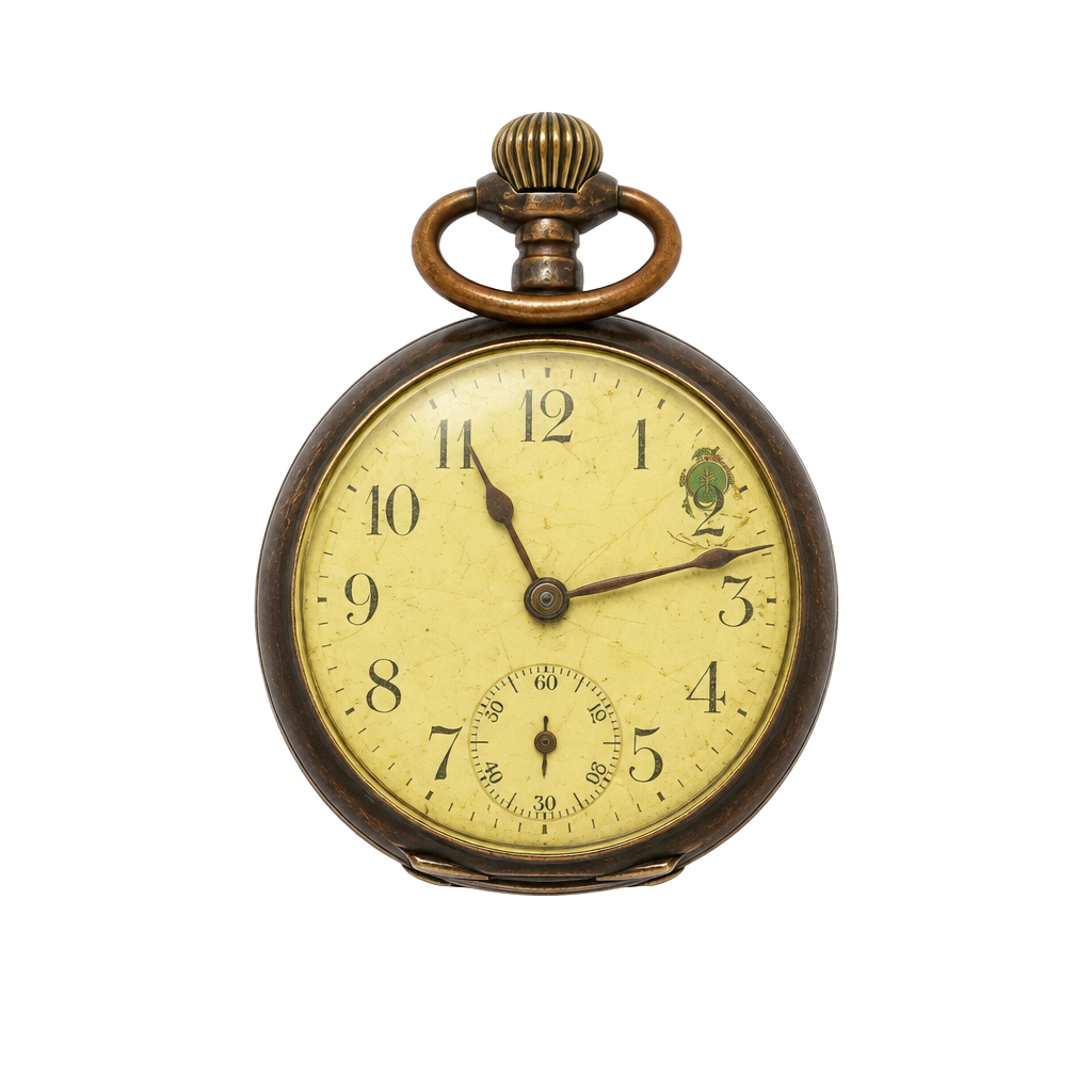 Antique Engraved Mechanical Pocket Watch 1