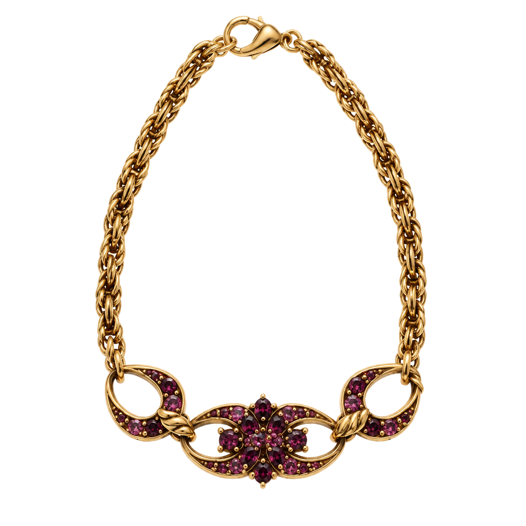 Vintage art Deco style bracelet gold-plated 1