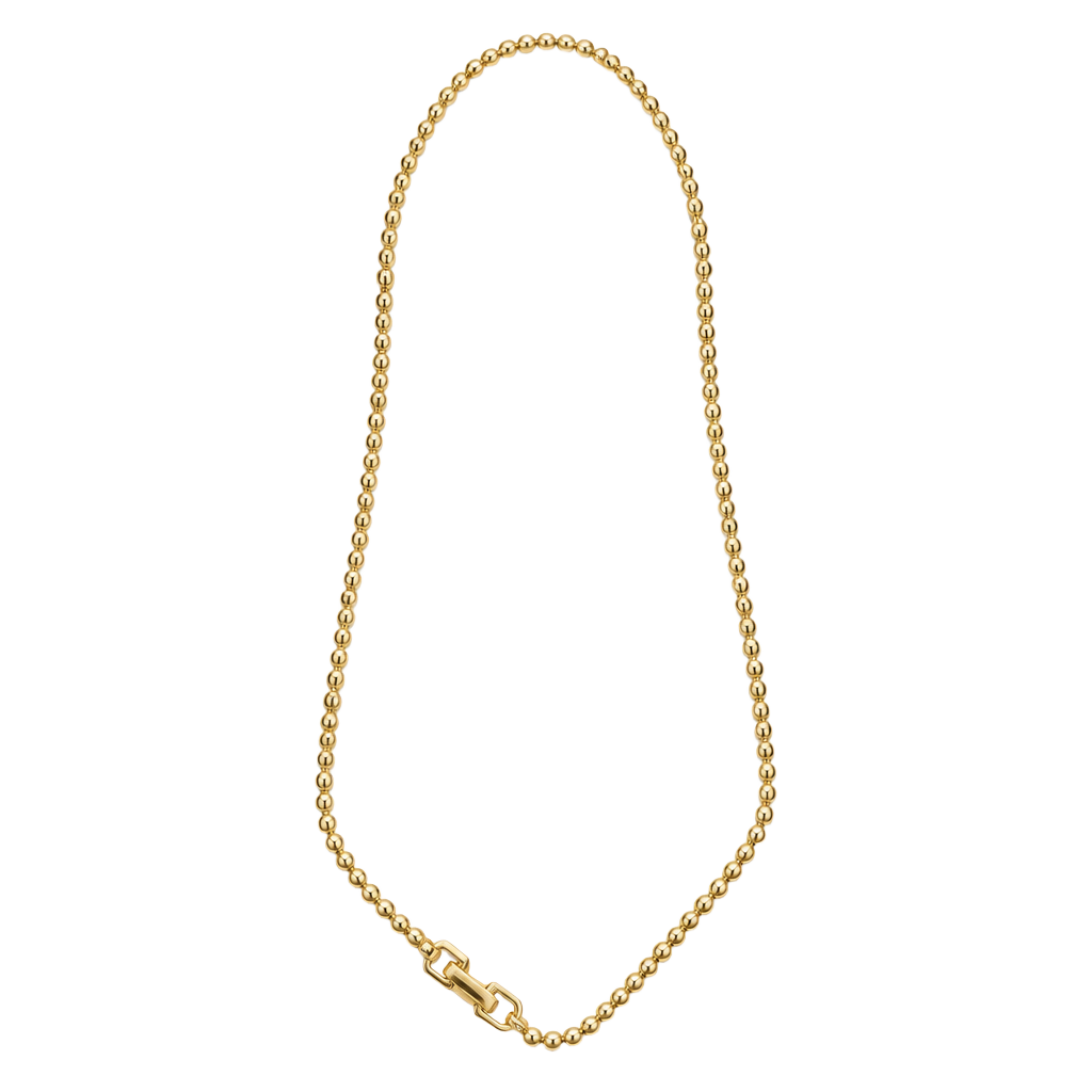 Gold Tone Rhinestone Tennis Necklace 1
