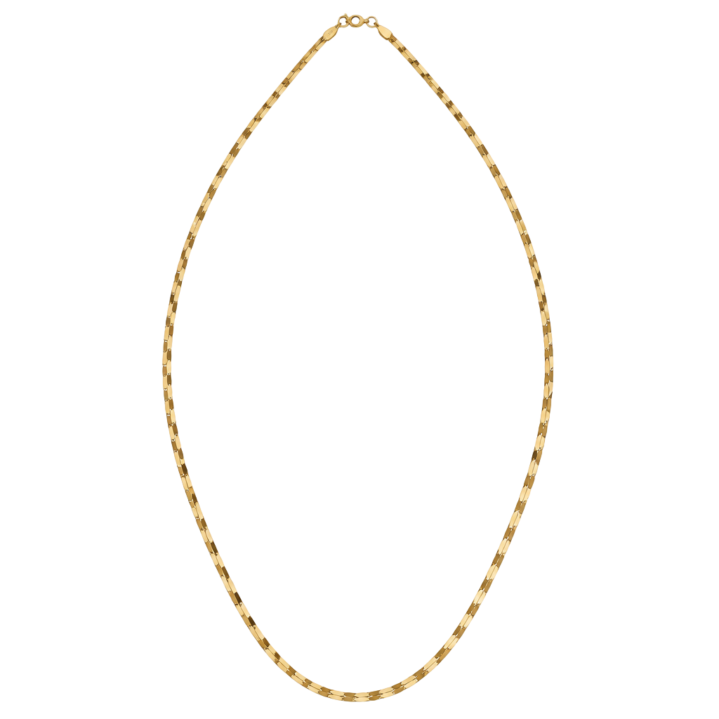 Unbranded Gold Chain Necklace Gold Tone Flat Link 1