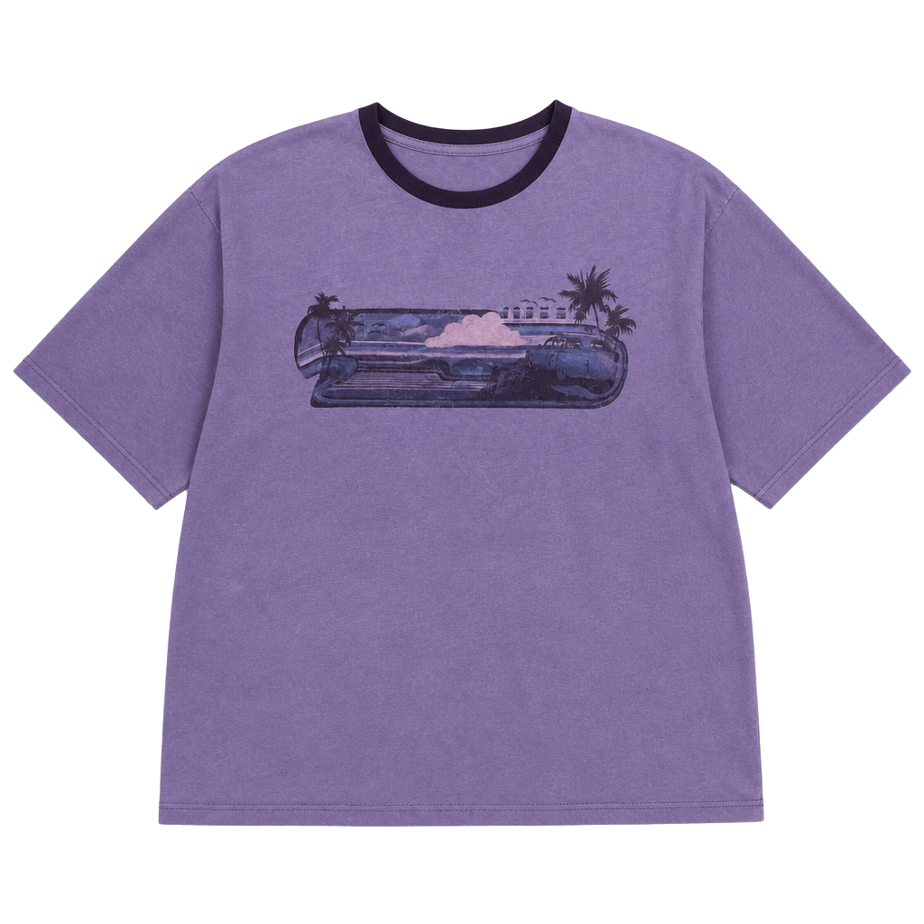 River nature art t shirt vintage single 1