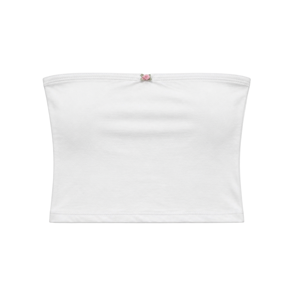 Faded Rose Women's Summer Slim Tube Tops Solid Color 1