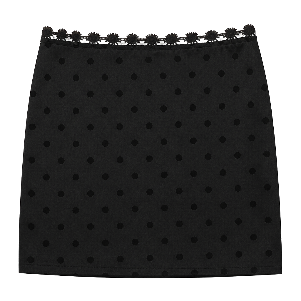 SeeByChloe Black Swiss Dot Cotton Ruffle Sleeve Blouse Size 42 1