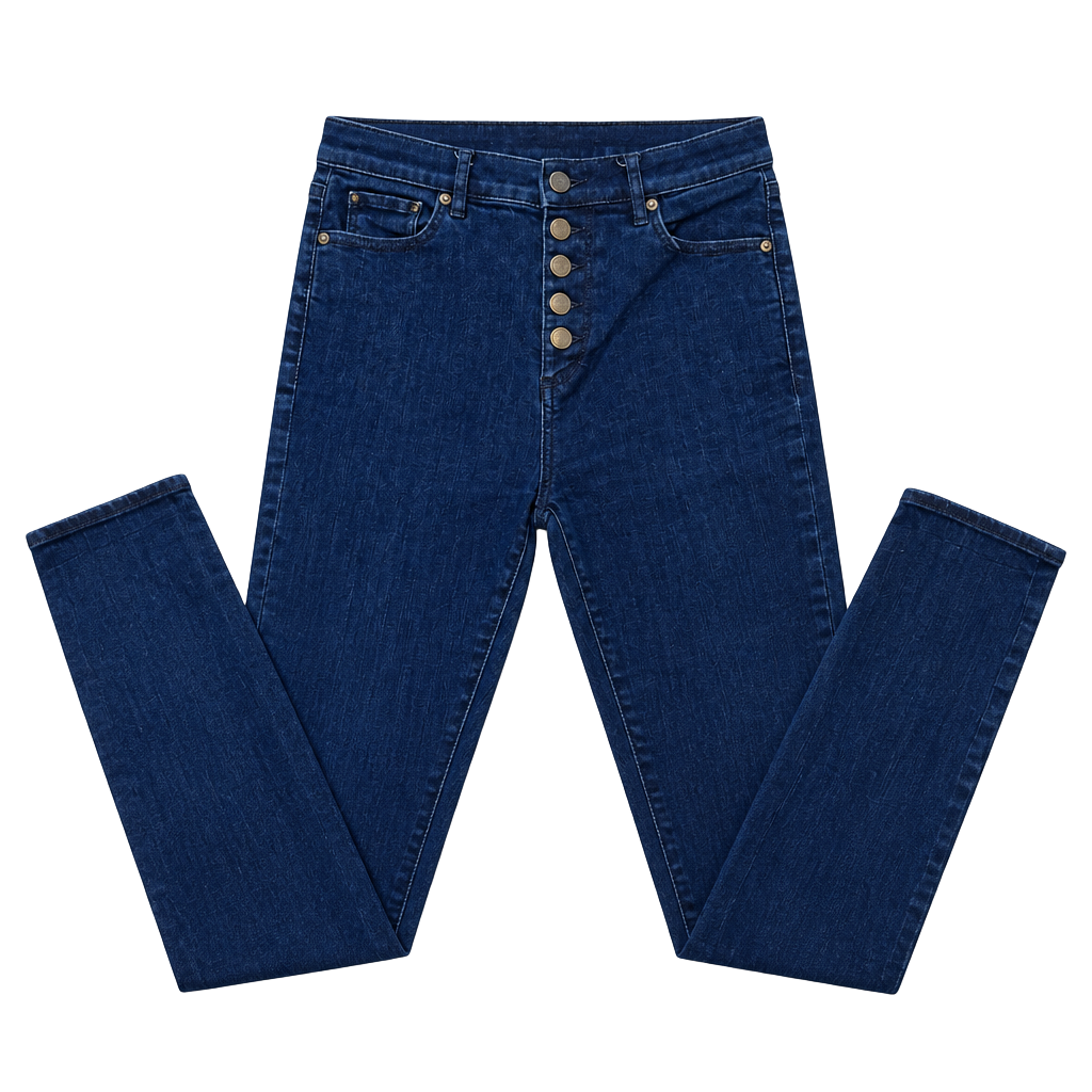 LOFT Outlet Button-Front Skinny Jeans Dark Wash Size 6 1