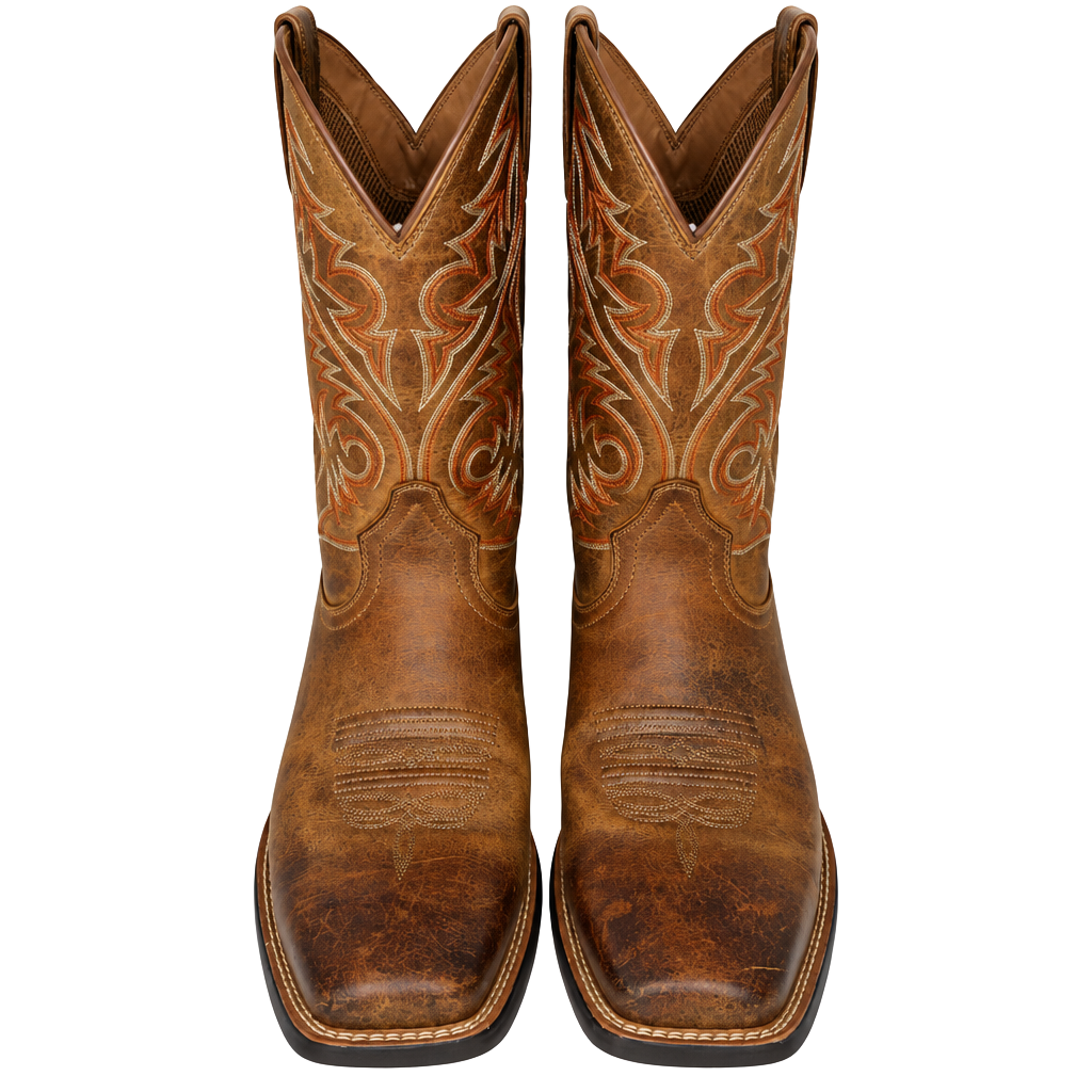 Ariat Mens Sport Herdsman Powder Brown Leather Boots 10018702 Size 10.5 D 1
