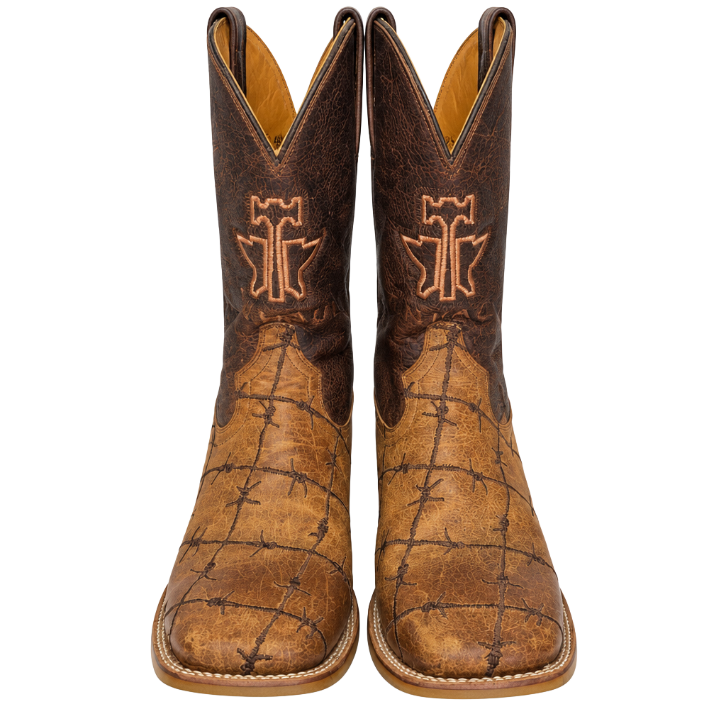 Tin Haul “Don't Fence Me In" 14-020-0007-0081 Western Boots Size 8.5 D 1