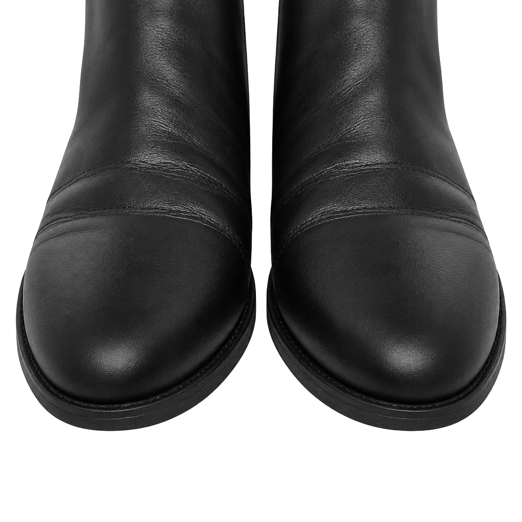 ITALEAU Black Leather Micro-Stud Ankle Boots (EU 39 / US 8.5–9) ITA-1125 1