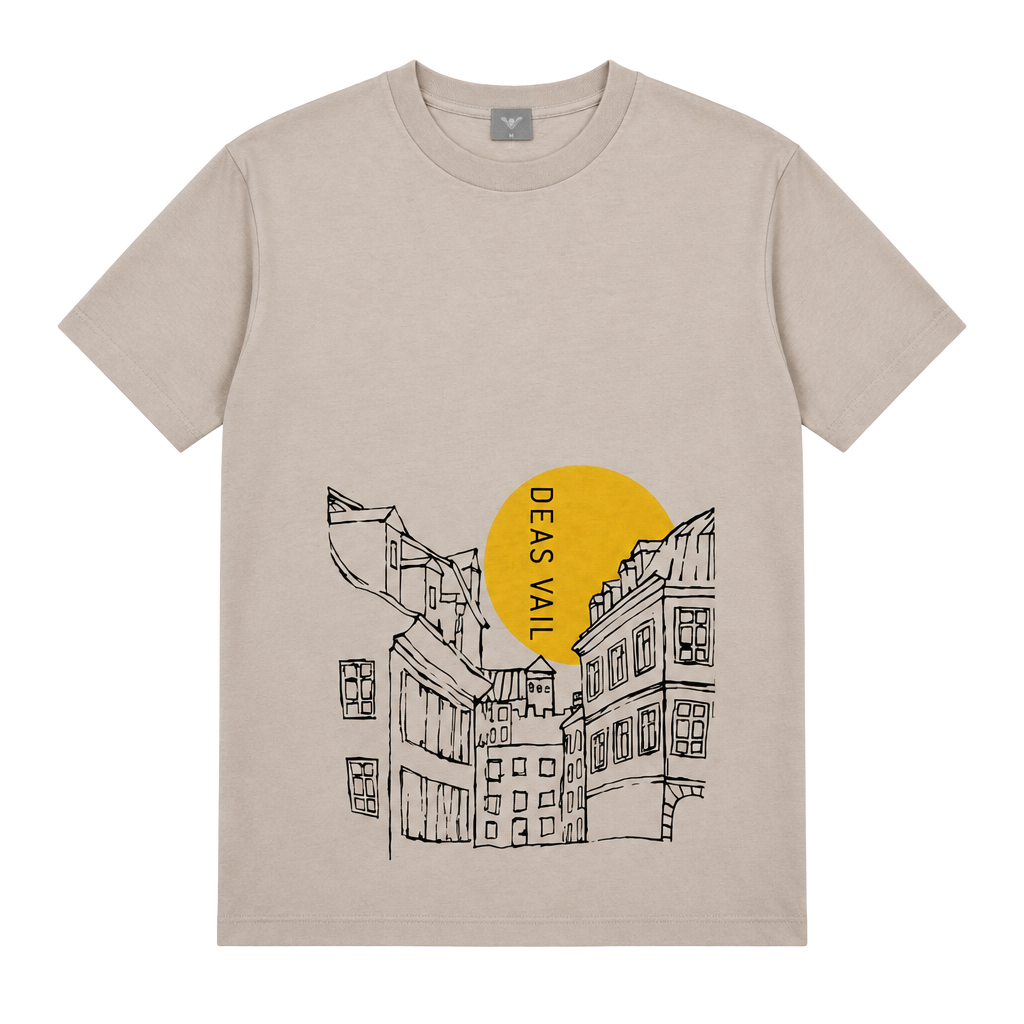 Alstyle Apparel & Activewear Deas Vail Graphic T-Shirt Size M Beige 1