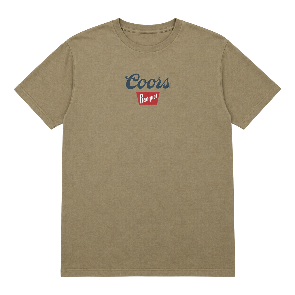 Brew City Brand Coors Banquet T-Shirt Small Sand Graphic Tee 1