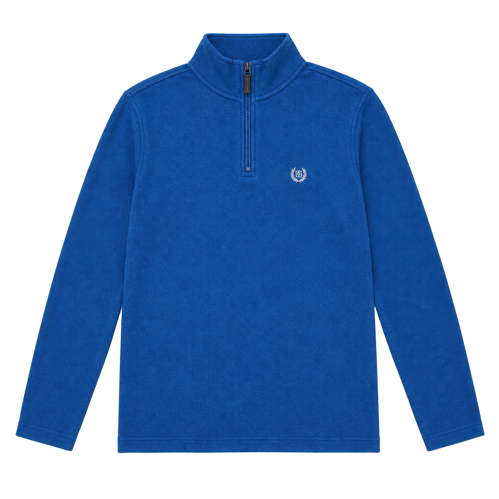 Chaps 1/4 Zip Pullover Sweater Size Small Blue 1