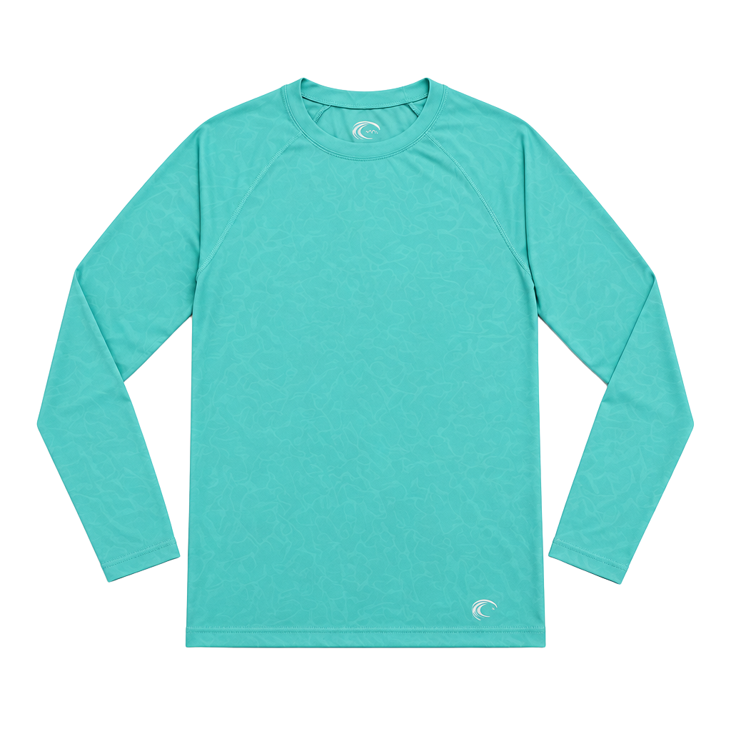 Teal Cove Mint Green Long Sleeve Rash Guard 1