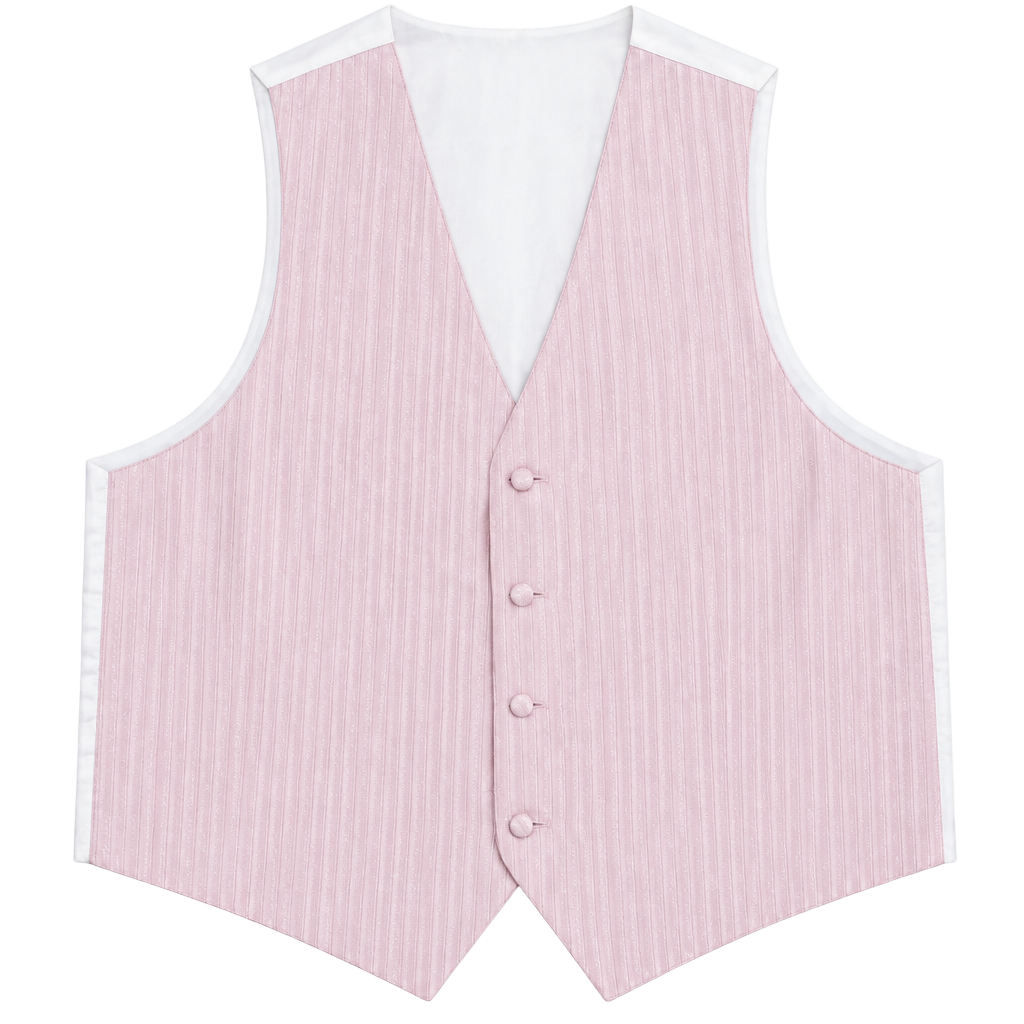 Jean-Yves Paris Pour L'Homme Pink Striped Tuxedo Vest Size L 1