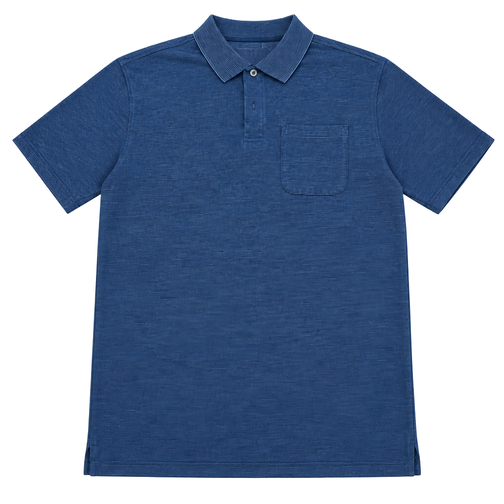 Arrow Polo Shirt Size L Blue Pinstripe Pocket 1