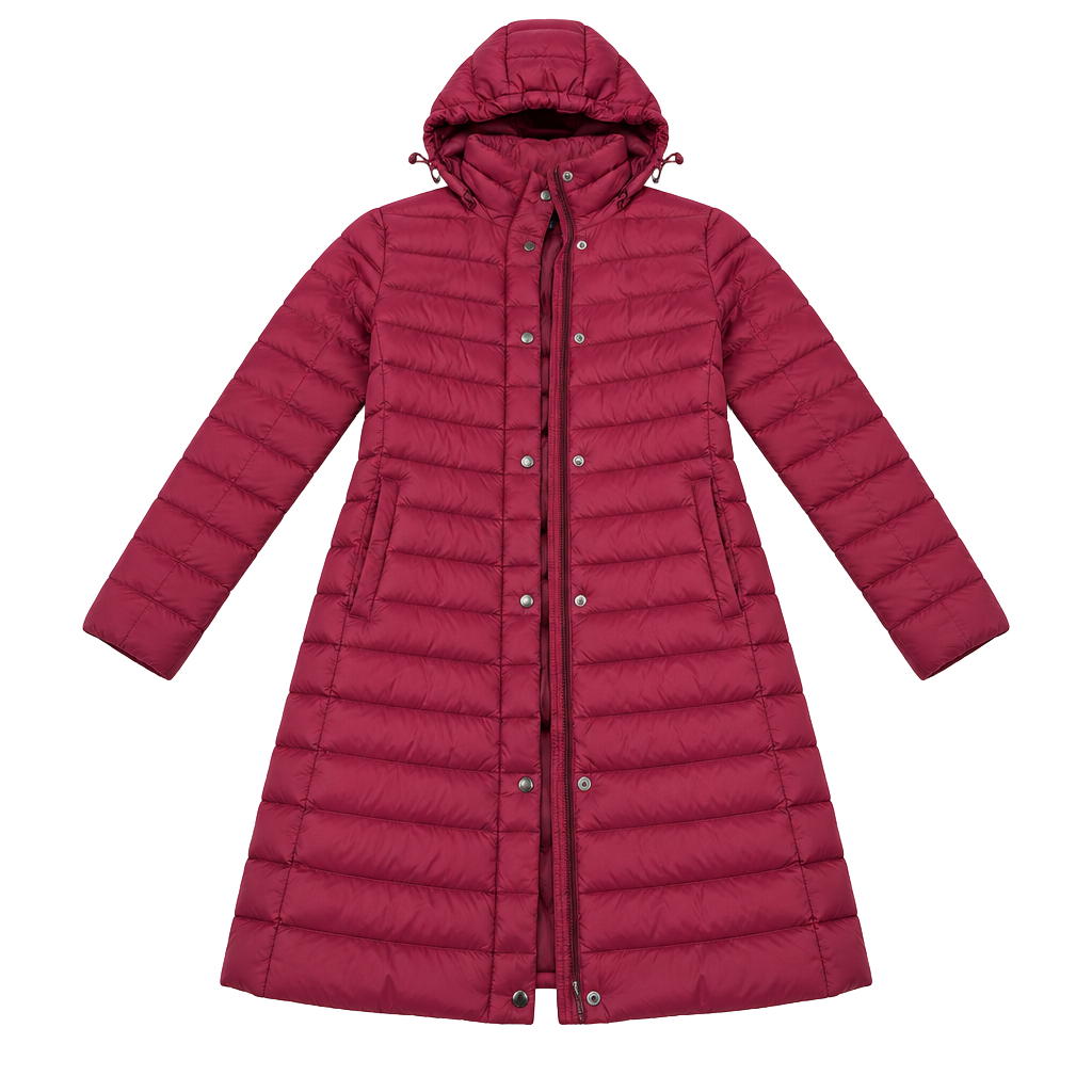 Lands' End Magenta Quilted Packable Puffer Jacket 1