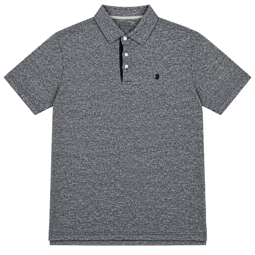 IZOD Saltwater Polo Shirt Size L Gray Heather Cotton Blend 1