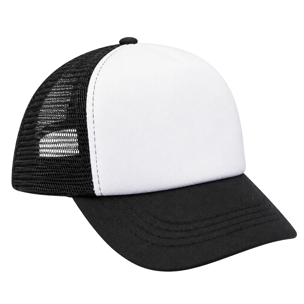 Unbranded Black and White Trucker Hat 1