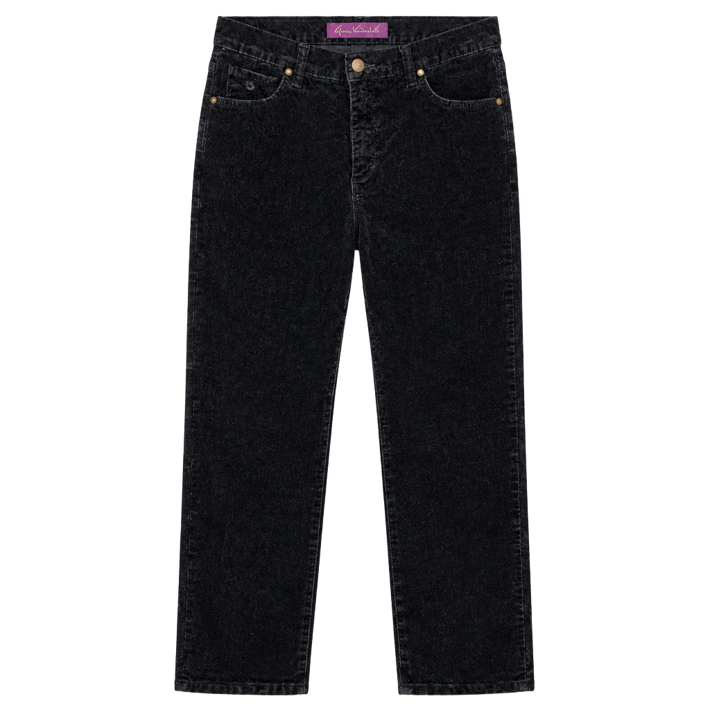 Gloria Vanderbilt Corduroy Pants Size 10 Navy Blue Straight Leg 1