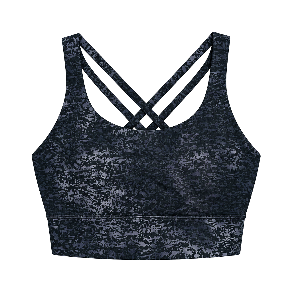 Lululemon Energy Long Line Bra Black Spray Dye. Pc 143 1
