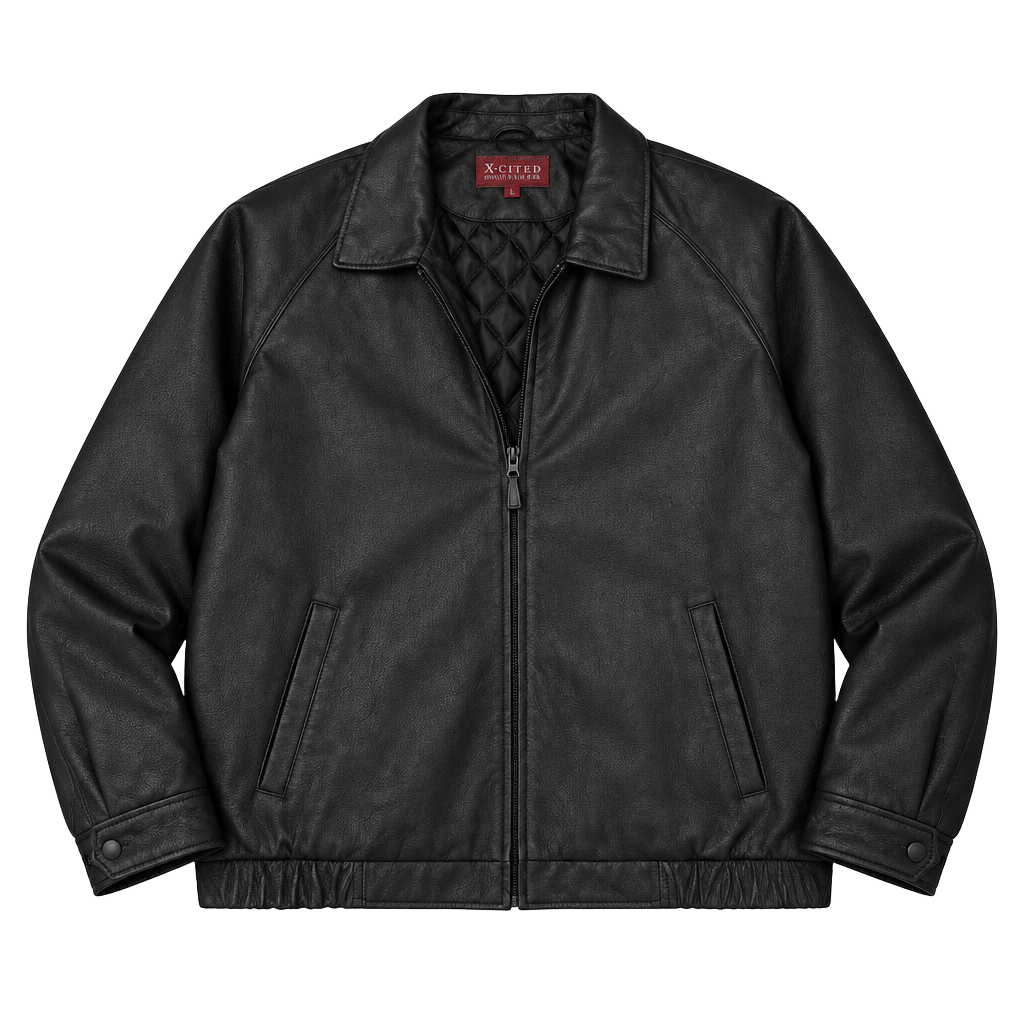 Excelled Leather Jacket XXL Black Bomber Coat Mens Collection 1