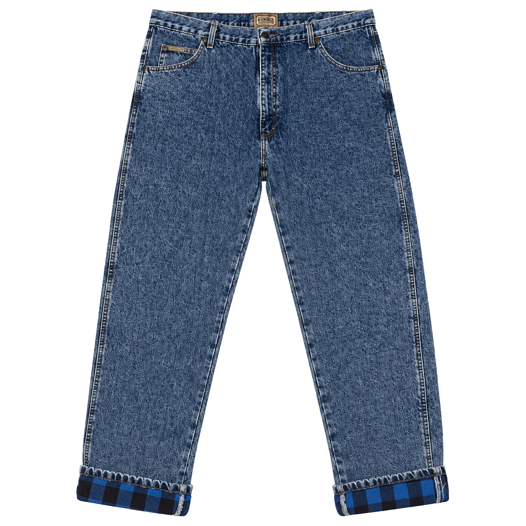 C.E. Schmidt Workwear Flannel Lined Jeans Size 40x32 Blue Denim 1