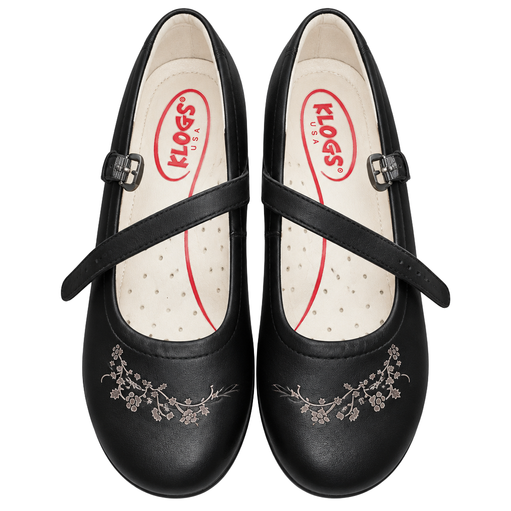 Klogs USA Black Leather Mary Jane Shoes Size 8 1