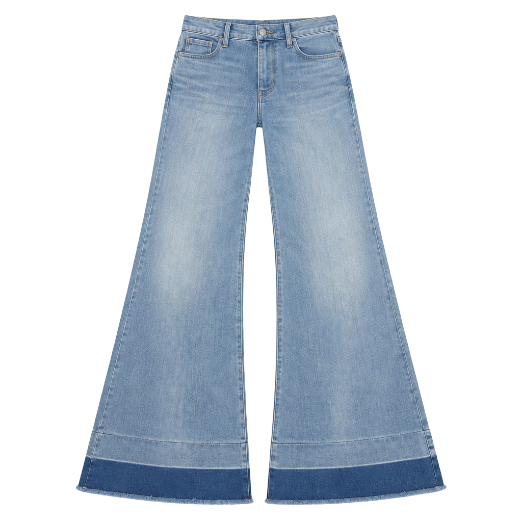 Mia Frayed Shadow Hem Wide Leg Palazzo Jeans NYDJ , size 8 1