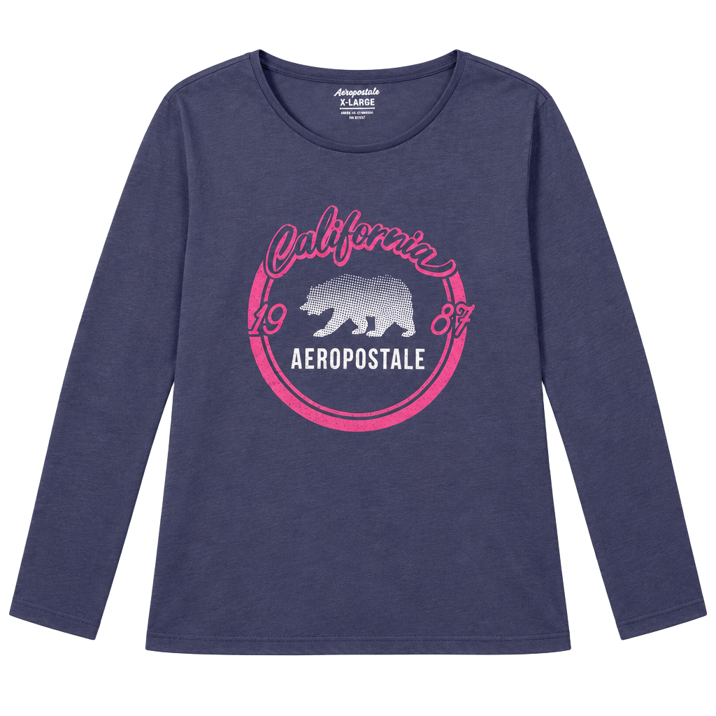Aeropostale California Bear Long Sleeve T-Shirt Size X-Large 1
